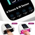 thumbnail image 3 of Lámpara de uñas UV LED Purtato Professional recargable 96W, 3 of 9