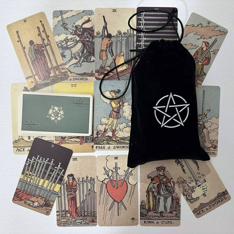 10 Pentacles Original Vintage Tarot Deck, Borderless 78