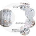 thumbnail image 5 of Fabric Shower Curtain, Winter Christmas Snowflakes Xmas Tree Elk Pine Blue Leaf Bathroom Curtain with 12 Hooks Waterproof No Bad Odor Machine Washable Bath Curtains for Bathroom, Spa Room, 66"x72", 5 of 6
