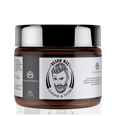 The Man Company Beard Wax/Softener Beard Styling For Men with Argan & Geranium For Growing Beard Faster | Softer & Smoother Beard - 50gm
