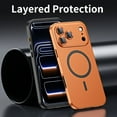 thumbnail image 4 of ELEHOLD for iPhone Air Case, Compatible with Mag Safe Accessory,Luxury Slim Fit Rugged Security Lock Shockproof Anti-Scratch Case with Lens Protector for iPhone Air,Titaniumblue, 4 of 6