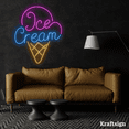 thumbnail image 4 of Craftnamesign Ice Cream Neon Sign, Ice Cream Shop Signs, Sweet Shop Decor, 4 of 4
