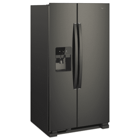 Whirlpool - 21.4 Cu. Ft. Side-by-Side Refrigerator - Black Stainless Steel