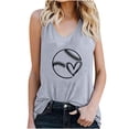 thumbnail image 1 of Pompotops Women's Pullover Sleeveless Printing Solid Color Vest Tops, 1 of 4