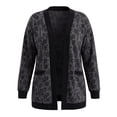 thumbnail image 5 of GRACE & GRANDEUR Women's Plus Size Cardigan Contrasting Floral Print Long Sleeve Knit Open Front Cardigans Outerwear with Pockets 1X Gray, 5 of 7