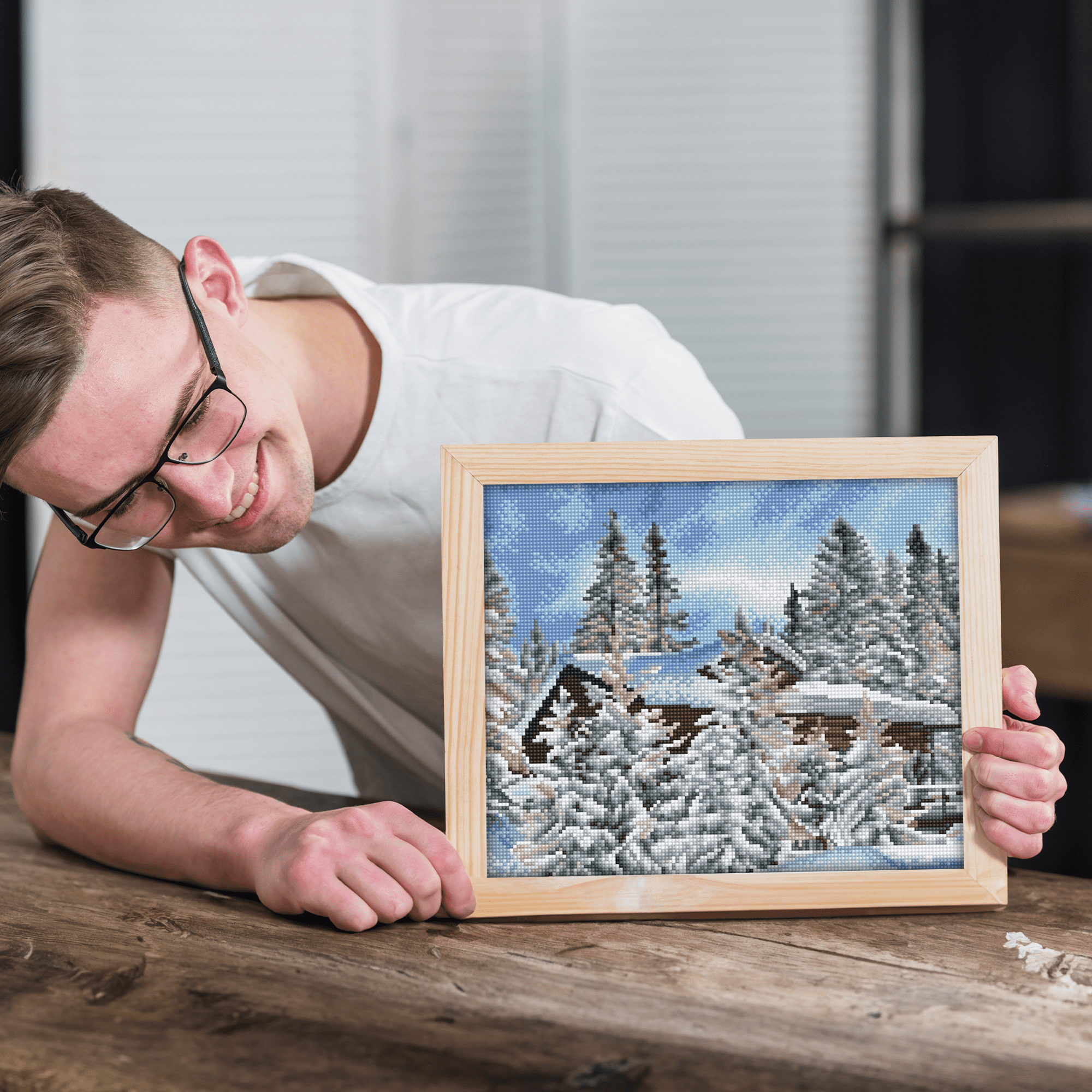 Diamond Dotz Alpine Retreat Diamond Painting Kits for Adults - Diamond Art Kits a Relaxing Creative Craft Kit with Dotz Gems 12.2x16.1