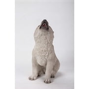 Hi-Line Gift Ltd 87713 Howling Wolf Pup Statue