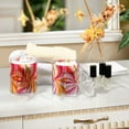 thumbnail image 4 of Yayeee 2 Pack Qtip Holder Bathroom Cotton Swab Canister with Lid Clear Dispenser Set, Swirling Lines, 4 of 6