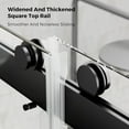 thumbnail image 5 of 56 to 60 in. W x 76 in. H Double Sliding Frameless Soft-Close Shower Door with Premium 3/8 Inch (10mm) Thick Tampered Glass and Easy-cleaning Coating in Matte Black 23D02-60MB, 5 of 12