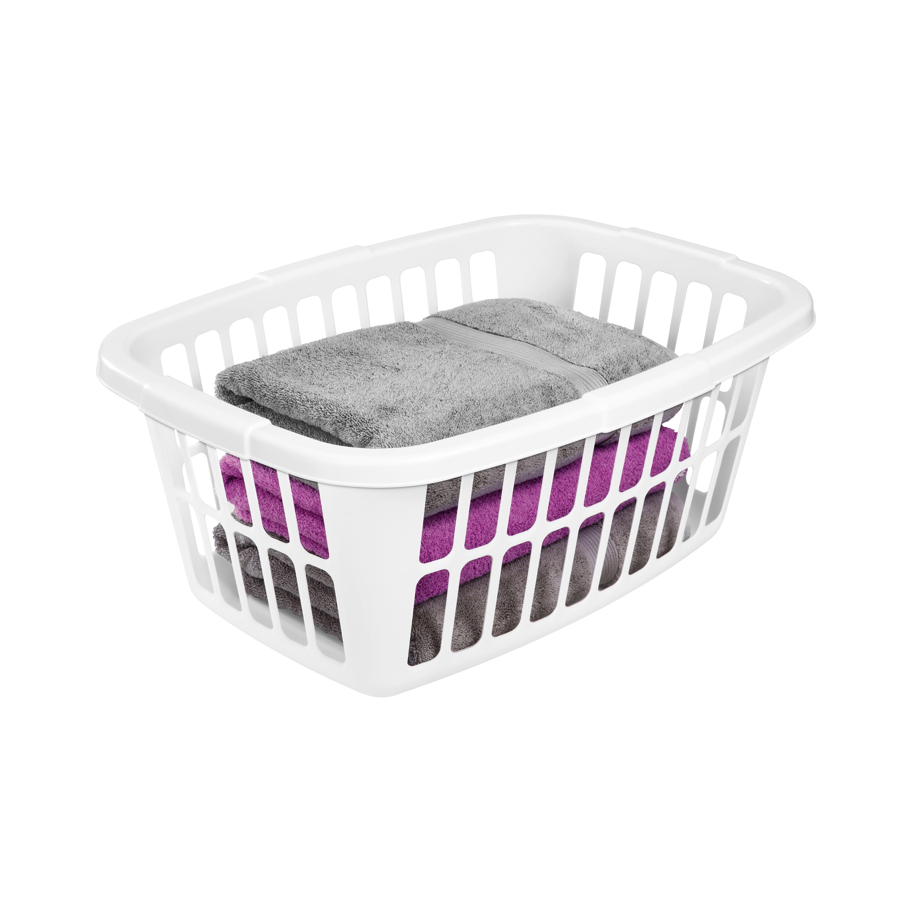Mainstays 1 5 Bushel Laundry Basket Mainstay White Set Of 12 Walmart Com Walmart Com