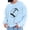 Light Blue, variant on Men's Loose Rugby Print Crewneck Sweatshirts Long Sleeve Casual Pullover Workout Tee Shirt Tops