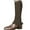 Dark Brown, variant on X Small Ovation Ladies Half Chaps Elite Amara Ribbed Dark Brown