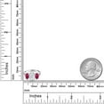 thumbnail image 3 of Gem Stone King 10K White Gold White Moissanite Red Ruby and White Lab Grown Diamond 3 Stone Engagement Ring for Women (2.74 Cttw, Gemstone Birthstone, Available in Size 5, 6, 7, 8, 9), 3 of 5