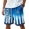 thumbnail image 4 of Havenx Men's 250th Years Of American Freedom Shorts Drawstring American Flag Design Short with Pockets Elastic Waist Short Pant 1776–2026 Patriotic Independence Day Wear,Sky Blue L, 4 of 4