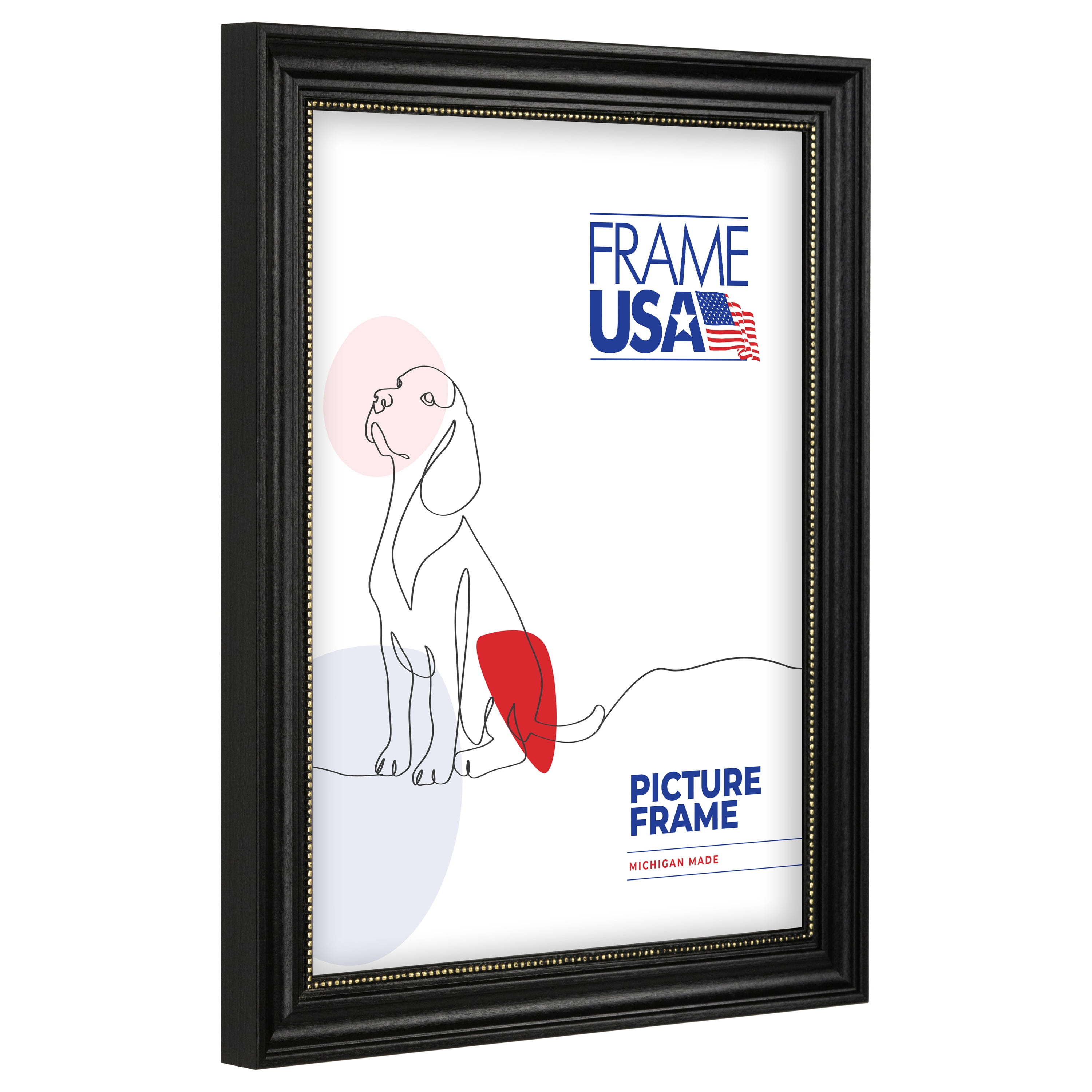 Boardroom Black with Gold Bead 18x24 Inch Picture Frame