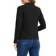 thumbnail image 3 of Blazer de lino INSPIRE CHIC para mujer, chaquetas de traje de un botón con solapa de muesca, XL, negro, 3 of 6