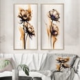 thumbnail image 1 of Designart "Orange Gerbera on Abstract Fusion I" Gerbera Framed Wall Art Set Of 2 - Orange Floral Framed Canvas Set For Living Room Decor, 1 of 6