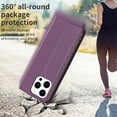 thumbnail image 6 of Decase Cover For iPhone 8 Plus/7 Plus,Shockproof PU Leather Book Folding Flip Folio Case with Card Holders Kickstand Magnetic Closure TPU Inner Shell Protective Cover for Women Men,purple, 6 of 6