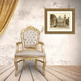 thumbnail image 3 of unknown 24x19 Gold Ornate Wood Framed with Double Matting Museum Art Print Titled - Sepia Garden View II, 3 of 4