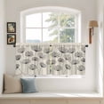thumbnail image 2 of Farmhouse Dandelion Tier Curtains 36 Inch Length, Spring Modern Country Flower Black Beige Cafe Short Curtains for Bathroom Sink, Small Kitchen Curtain Light Filtering Drapes 2 Panels 27.5"Wx36"L, 2 of 8