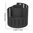 thumbnail image 3 of Rotating Mesh Desk Organizer, Round Spinning Pen & Candy Holder with 4 Compartments, Multi-Functional Desktop Storage Caddy for Office, Art Supplies, Classroom & Home, Black, 3 of 6