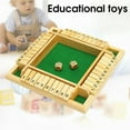 thumbnail image 2 of Shut The Box Jeu de dés en Bois Mathématique Traditionnel pour Pub Voyage 4 Joueurs, 2 of 3