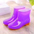 thumbnail image 2 of AUDeals Women’s Transparent Rain Shoes Waterproof Ankle Boots Rubber Non Slip Shoes Car Wash Lawn Care Gardening (Blackish Green, 8.5), 2 of 7