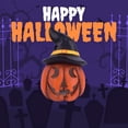thumbnail image 4 of Good Tidings 13.4” Pumpkin with Hat – Fall & Halloween Decoration, 4 of 5