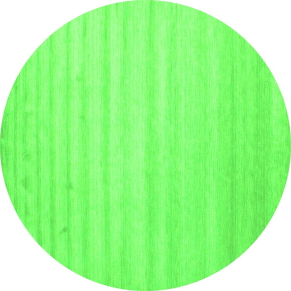 Ahgly Company Indoor Round Solid Green Modern Area Rugs, 5' Round