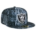thumbnail image 3 of Men's New Era Black Las Vegas Raiders Shibori 59FIFTY Fitted Hat, 3 of 5