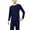 Navy Blue, variant on 2Pcs/Set Men’s Thermal Underwear Fleece Lined Base Layer Long Johns Set Top and Bottom Winter Sports Suits