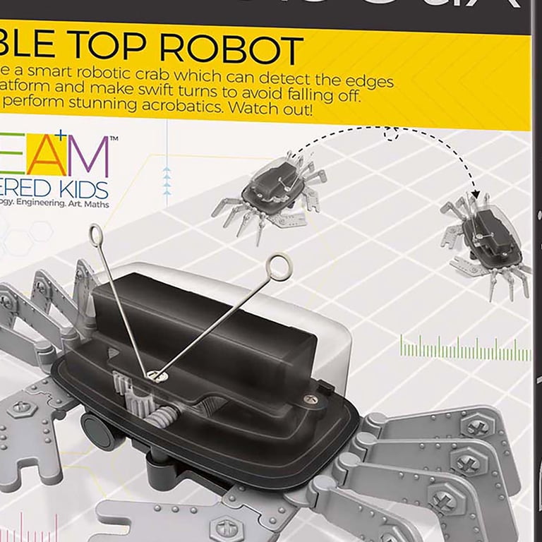 4M Robot Tabletop Crab, Build Kit for Kids 8-12, Edge Detection