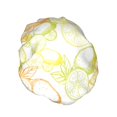 thumbnail image 2 of Kdxio Lemon Potatoes Print Shower Cap for Women,Elastic and Reusable,Double Waterproof Layers Bathing Hat, 2 of 9