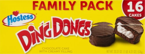 Pack of 2 - Hostess Ding Dongs Chocolate Snack Cakes 16 ct / 20.31 oz