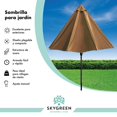 thumbnail image 2 of Sombrilla Para Exterior Jardin Playa 2.7mts Acero Reforzada cafe Sky Green HJSB25140001, 2 of 8