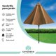thumbnail image 2 of Sombrilla Para Exterior Jardin Playa 2.7mts Acero Reforzada cafe Sky Green HJSB25140001, 2 of 8
