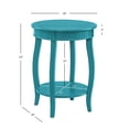 thumbnail image 5 of Linon Wren 18" Round Accent End Table with Shelf in Teal Blue Painted Wood, 5 of 9