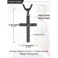thumbnail image 6 of U7 Stainless Steel Patriotic Black Cross Necklace for Women Men Fashion American Flag Religious Christmas Jewelry Gift, 6 of 9