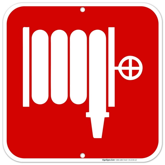 Fire Hose Or Standpipe Outlet Sign, 12x12 Aluminum