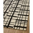 Chris Loves Julia x Loloi Polly Plaid Black/Ivory 2'3" x 3'9" Area