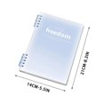 thumbnail image 3 of Detachable Coil Notebook, Gradient Transparent Cover with Rearrangeable Pages for Notes and Journaling, Blue, 3 of 6