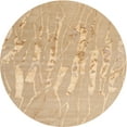 thumbnail image 1 of Ahgly Company Indoor Round Contemporary Sand Brown Solid Area Rugs, 9' Round, 1 of 6