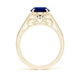 thumbnail image 2 of ANGARA Lab Grown 3.3 Ct Aeon Sapphire Engagement Ring for Women in 14K Yellow Gold (Size-10x8mm) | September Birthstone, Anniversary, Jewelry Gift for Women | Lab-Grown Blue Sapphire Ring, 2 of 7