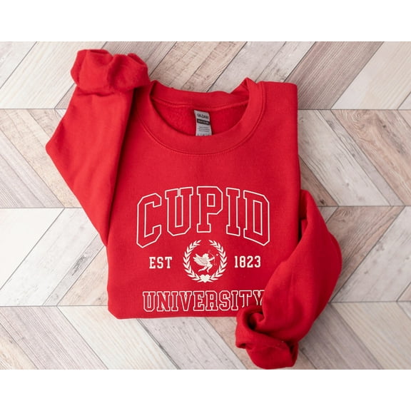 Cupid University Sweatshirt, Cute Valentine's Day Shirt, Funny College Sweatshirt, Love Crewneck Sweatshirt, Cupid Sweater