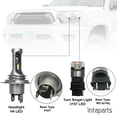 thumbnail image 2 of 4 Pcs LED Bulb Kit - H4 Cold White 3157 Warm Amber INP-059-026L4 ( Fit: 2001 -2015 Toyota Tacoma Headlight LH & RH ), 2 of 7
