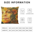 thumbnail image 5 of SHANXI Flower Botanical Leaves Sun Orange Comfortable Ornaments Soft Bedroom Sofa Playroom Square 12x12in, 5 of 5