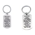 thumbnail image 2 of Stainless Steel Inspirational Tag Keychain Sister Brother You Are Brave Keyring Christmas Graduation Gift Key Chain, 2 of 10