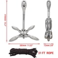 thumbnail image 2 of ISURE MARINE Kayak Anchor Accessories Kits 1.5kg/3.3 lbs Portable Buoy Kit Canoe Raft Boat Sailboat Fishing with Rope Complete, 2 of 7