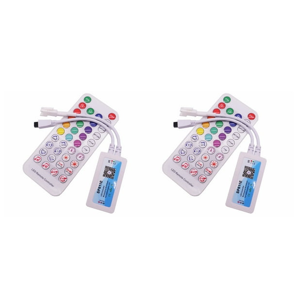 2X Controlador Inteligente RGB de Música Inteligente Bluetooth SP611E para WS2812B SK6812 WS2811 Tira de Cinta LED