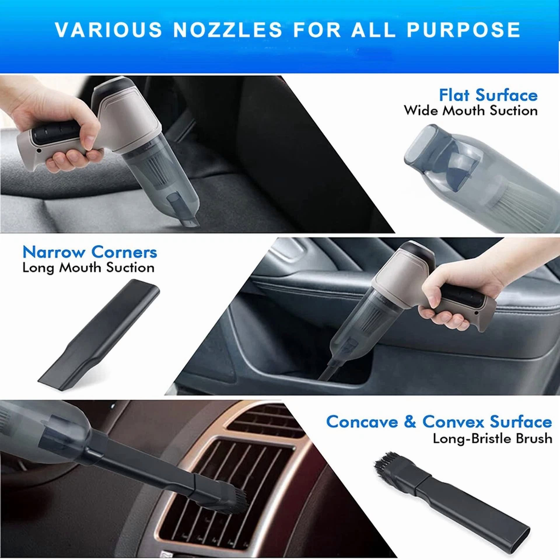 3 In 1 Upgrade Car Vacuum Cleaner Air Blower Wireless Handheld Rechargeable Mini